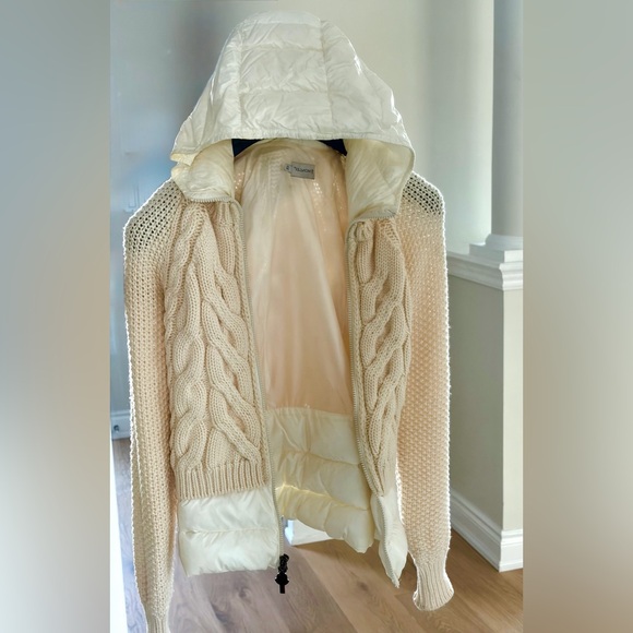 Moncler Jackets & Blazers - $1850 XS MONCLER CABLE KNIT Hooded Jacket CARDIGAN 100% RARE